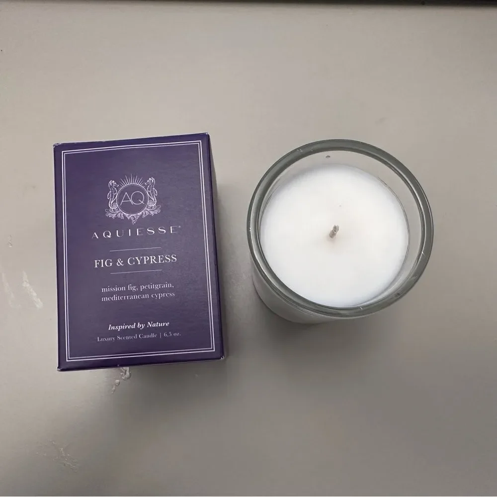 NEW Aquiesse Fig & Cypress Scented Luxury Candle